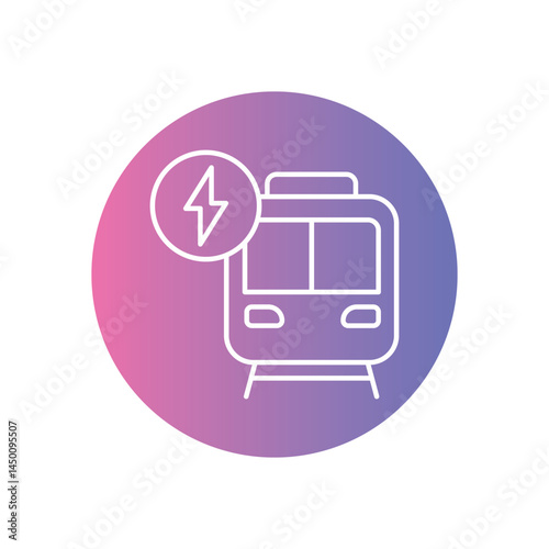 Train (electric) Icon vector stock illustration