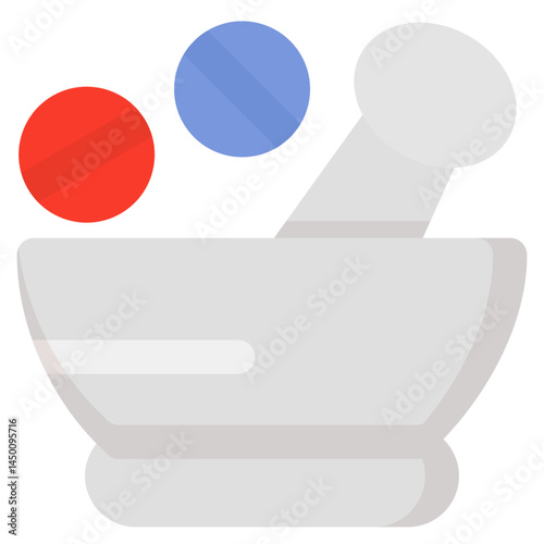 vector illustration of a pestle