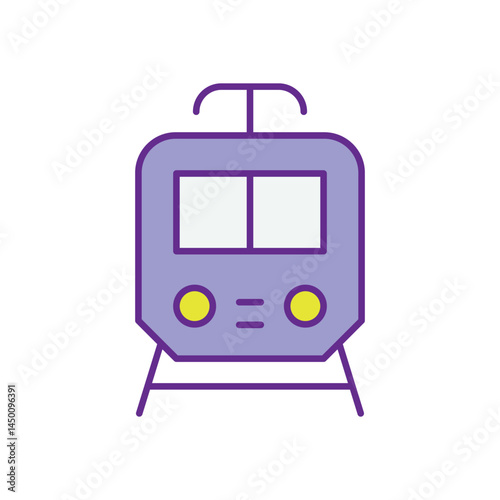 Tram Icon vector stock illustration