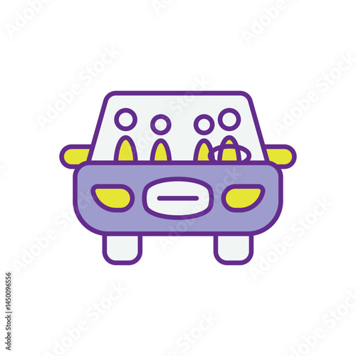 Carpooling Icon vector stock illustration