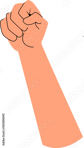 Clenched Hands Illustration 