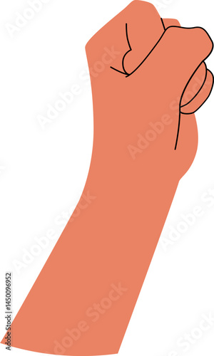 Clenched Hands Illustration 
