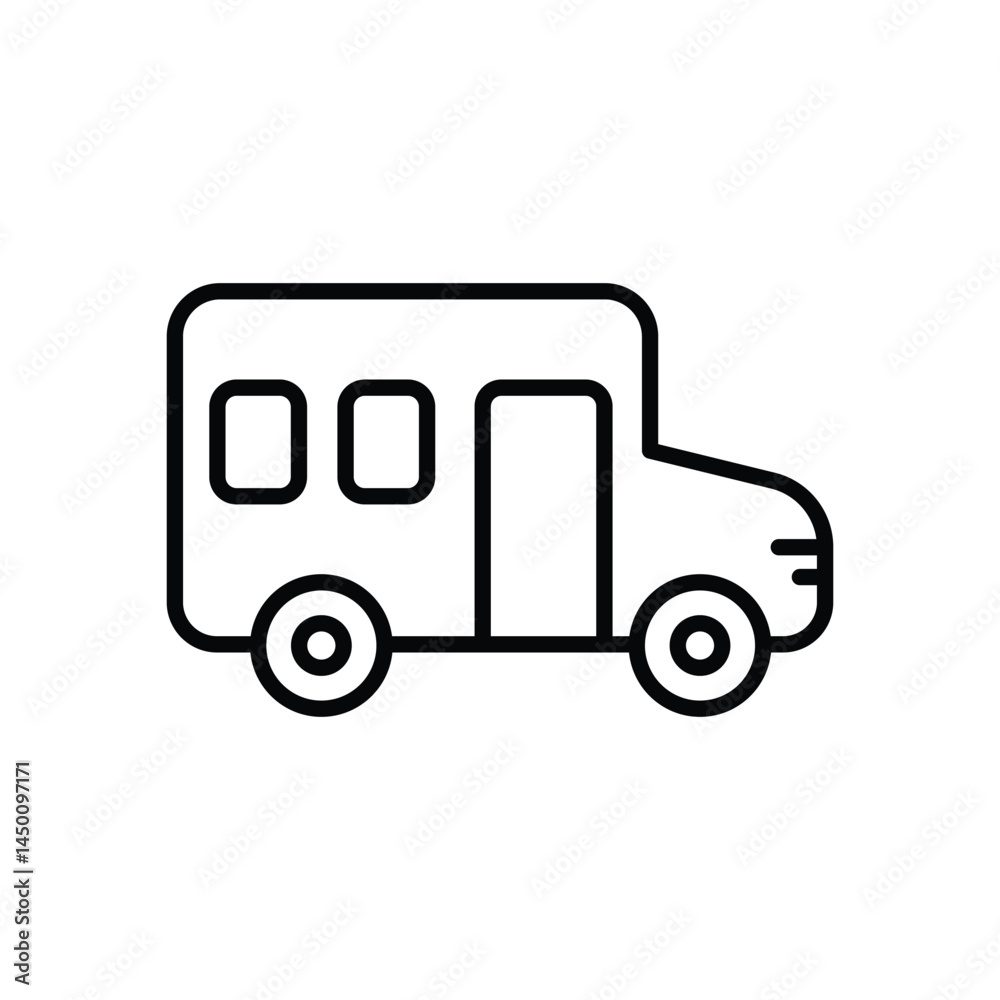Scool Bus icon vector stock illustration Scool Bus icon vector stock illustration