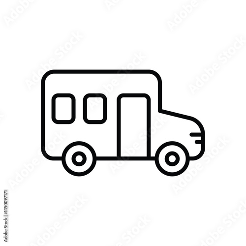 Scool Bus icon vector stock illustration