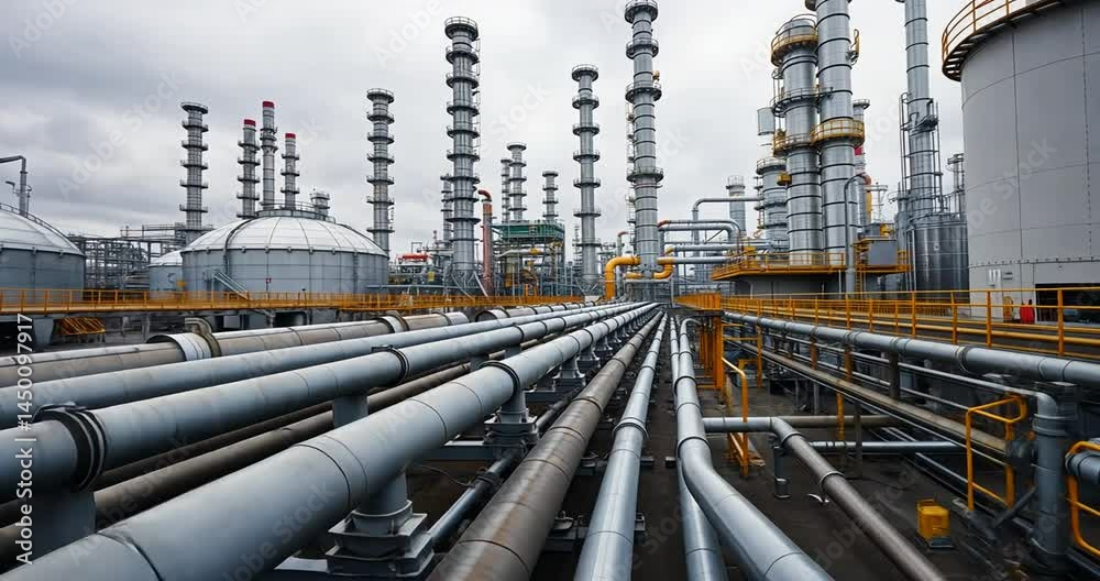 Exploring industrial landscape and complex network of pipeline systems at petrochemical plant