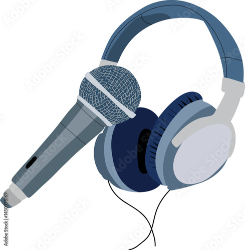 Microphone and headphones