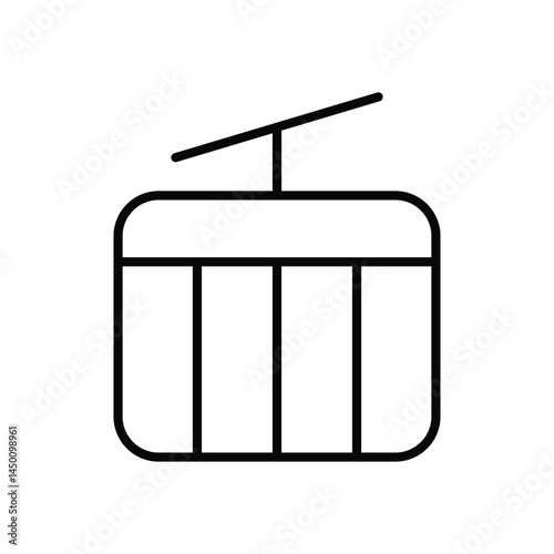 Cable Car icon vector stock illustration