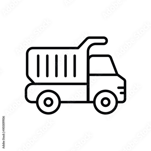 Dump Truck icon vector stock illustration