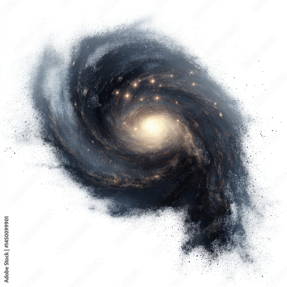 Fototapeta premium Stunning Spiral Galaxy Image Perfect for Science Backgrounds Space Exploration and Astronomy Projects