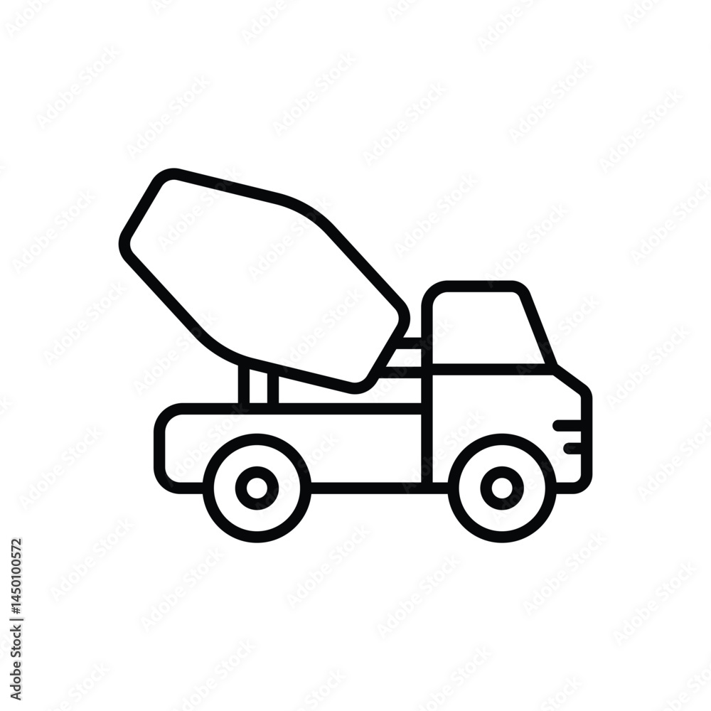 Fototapeta premium Concrete Mixer icon vector stock illustration