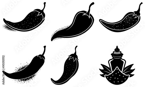 Chili Powder silhouette vector