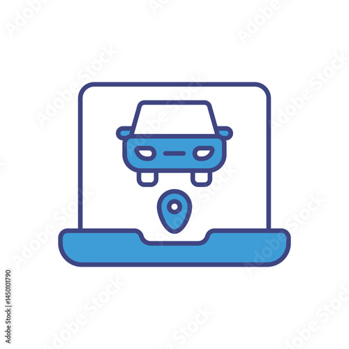 Shared Ride App Icon vector stock illustration