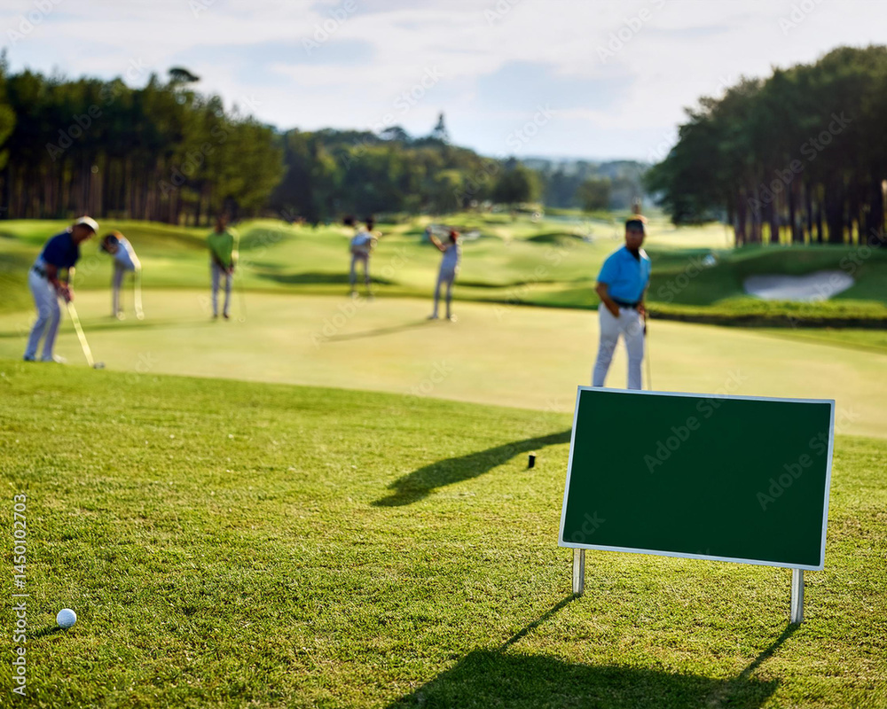Obraz premium blank banner or golf course yard sign.