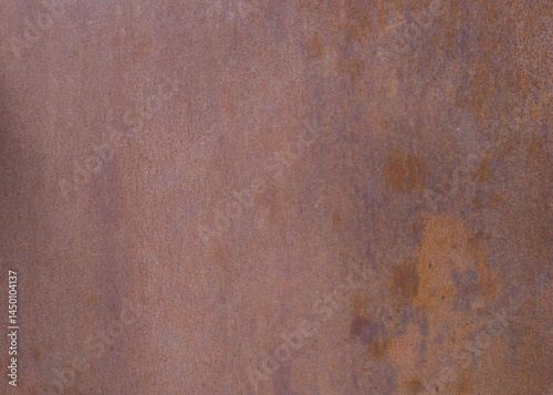 Rusty weathered steel surface with stains