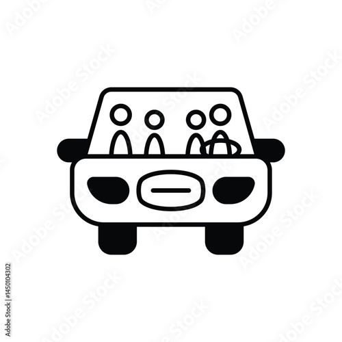 Carpooling Icon vector stock illustration