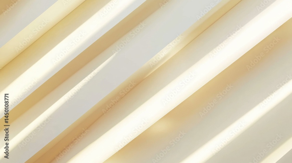 Obraz premium Minimal white background with soft yellow diagonal stripes, clean and modern design perfect for simple presentations