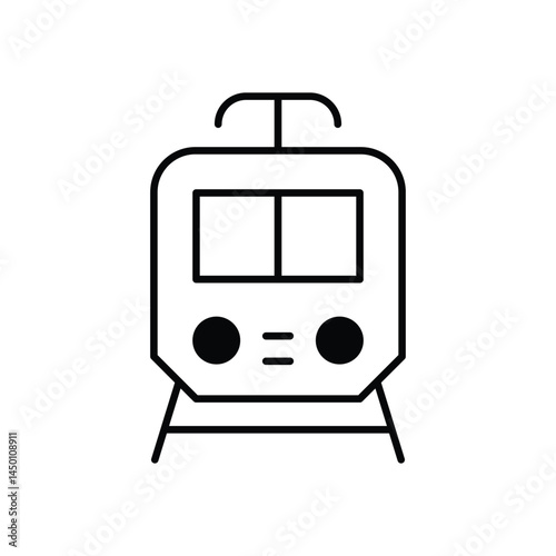 Tram Icon vector stock illustration