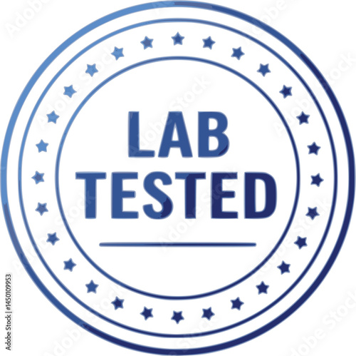 Lab tested round vector badge icon design