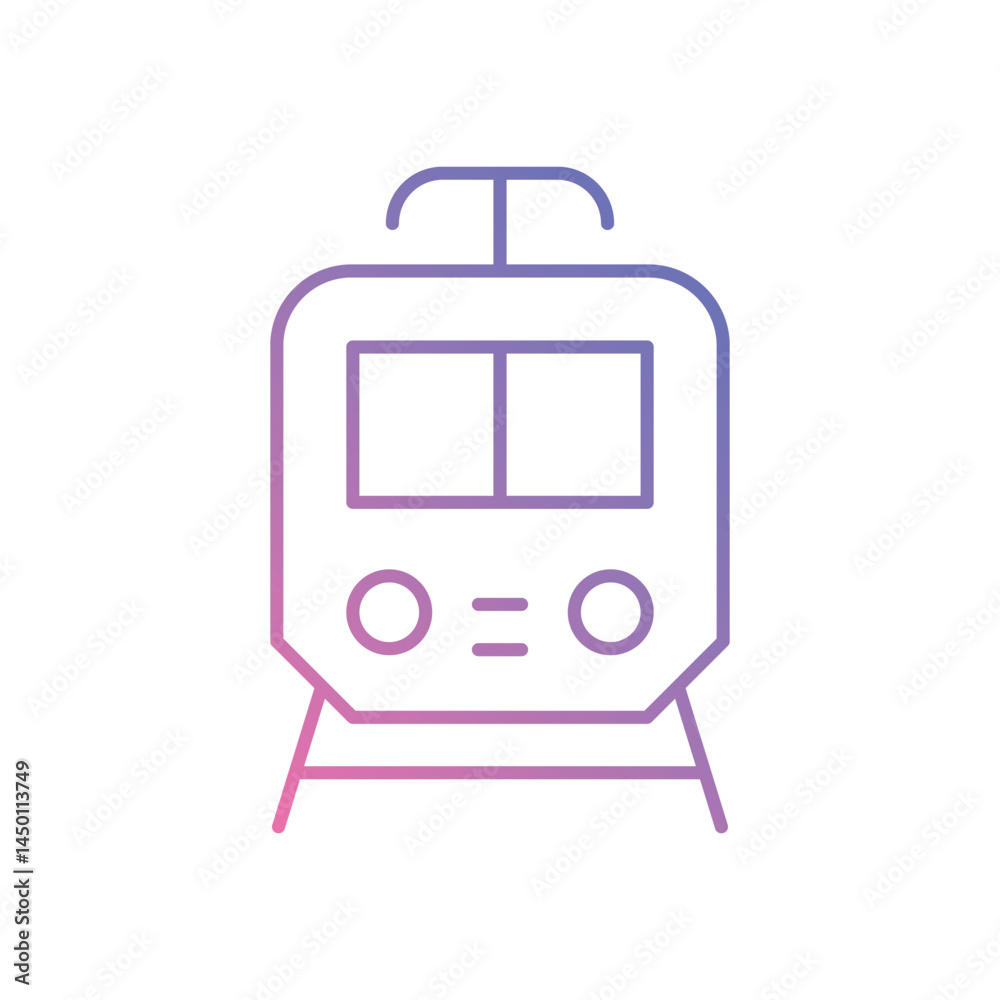 Fototapeta premium Tram Icon vector stock illustration