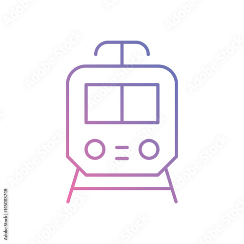 Tram Icon vector stock illustration