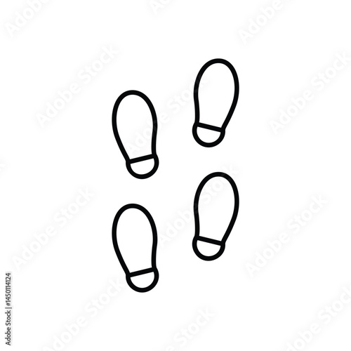Walking Shoes (footprints) Icon vector stock illustration