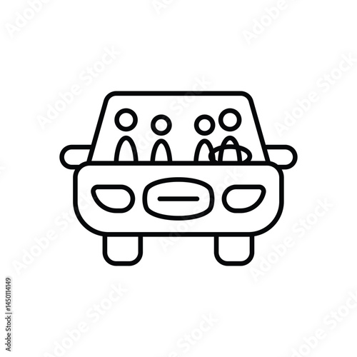 Carpooling Icon vector stock illustration