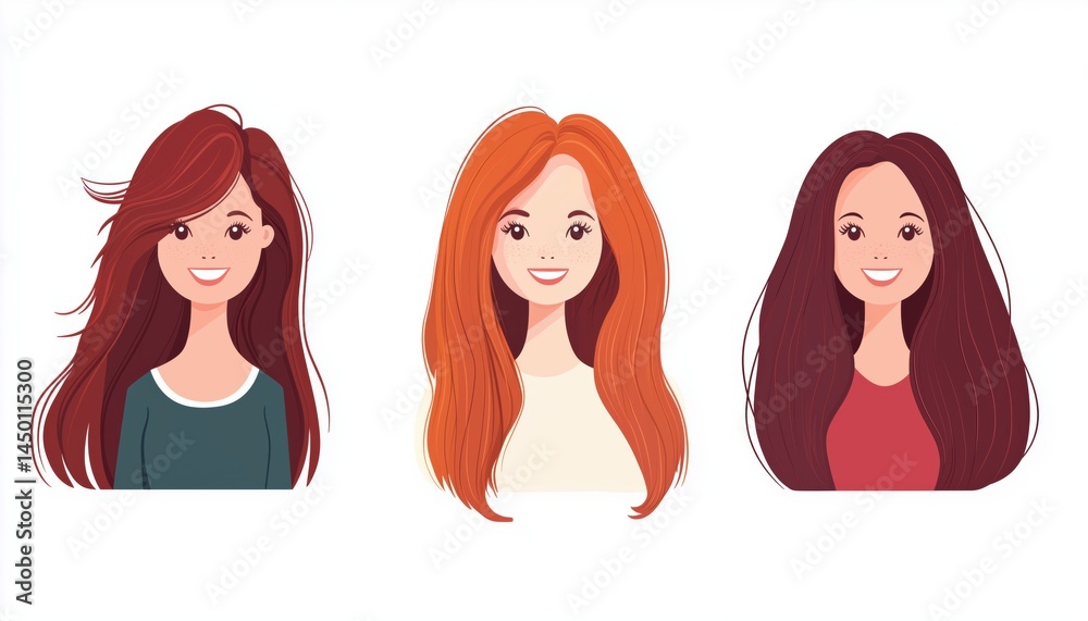 Young Woman Delighted With Stunning Hair Transformation After Professional Salon Makeover Of Dyeing And Styling. A Wonderful Result! Young Woman Delighted With Stunning Hair Transformation After Professional Salon Makeover Of Dyeing And Styling. A Wonderful Result!