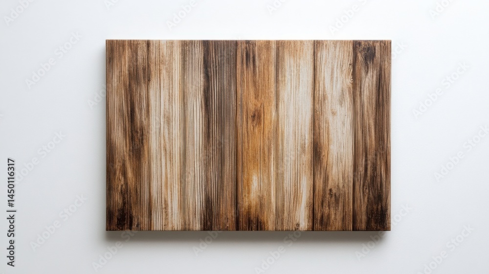 Naklejka premium Clean white canvas featuring delicate brown wood grain stripes, adding a rustic, inviting touch to presentations
