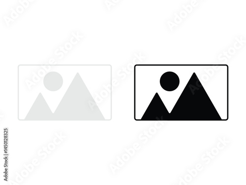 No photo thumbnail graphic element icon design vector isolated transparent background