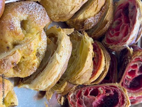 Sweet pastries filled with ...