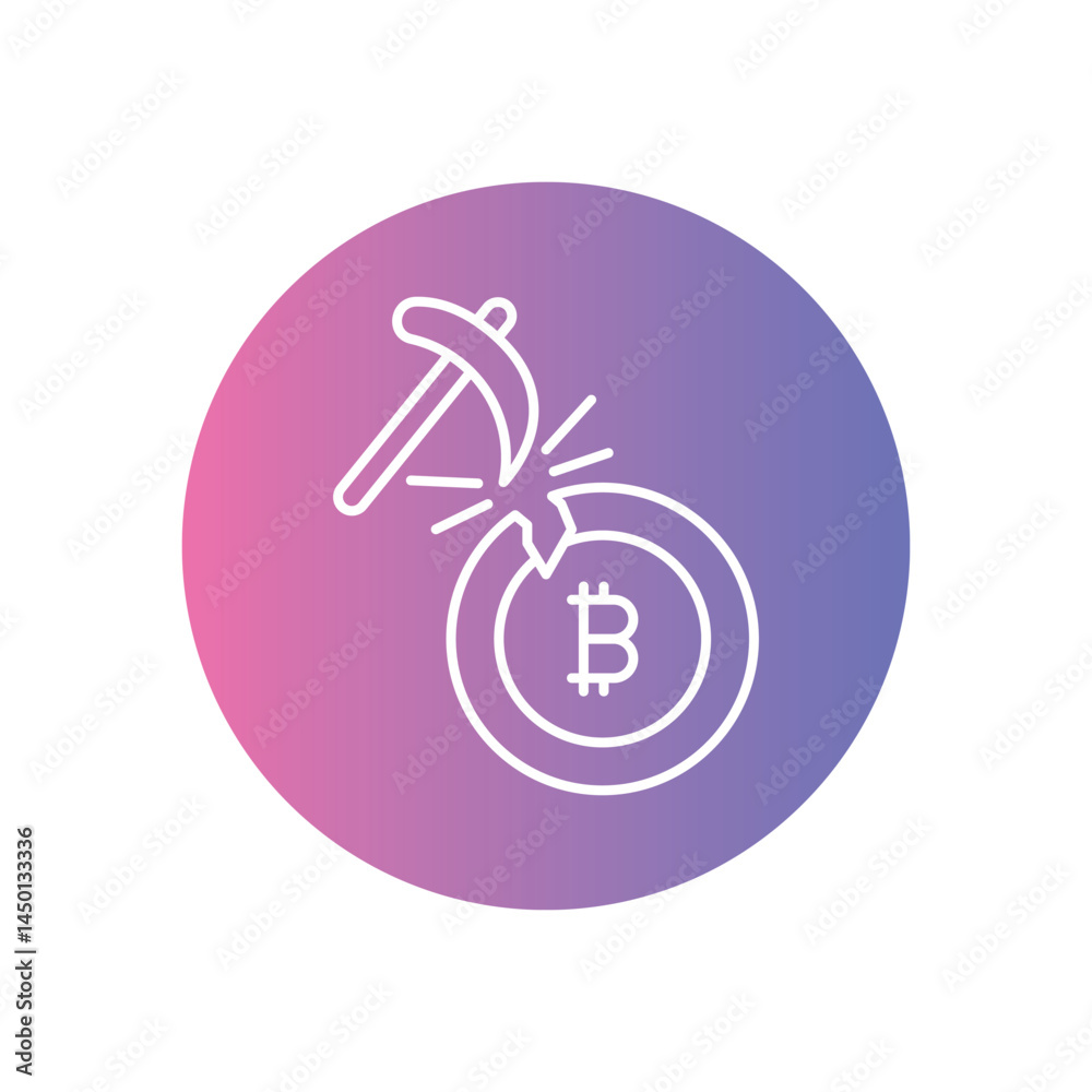 Bitcoin Mining Icon vector stock illustration Bitcoin Mining Icon vector stock illustration
