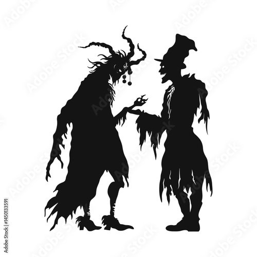 Devil and Fairy Contrast Silhouette