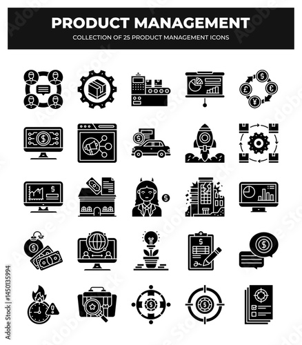 Product Management Icons: A Collection of 25 Essential Icons for Business