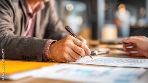 A business development manager negotiating terms for a B2B subscription service, discussing pricing tiers and contractual details with a client