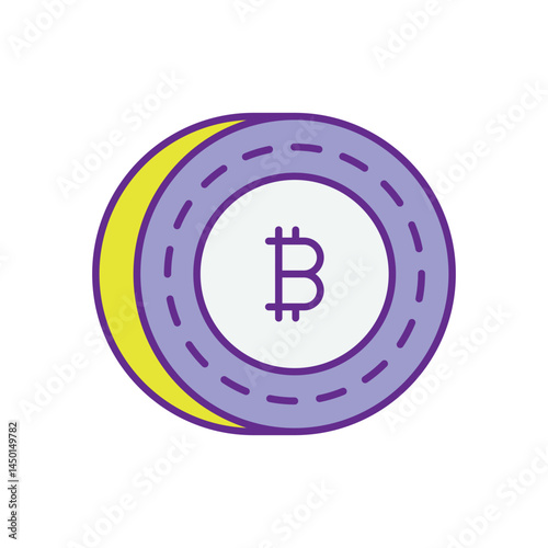 Bitcoin Icon vector stock illustration