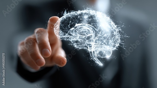 A business executive discussing the role of artificial intelligence in driving B2B sales growth, exploring how AI tools can assist in lead scoring, forecasting, and personalization