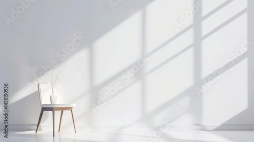 Creative White Background with Light and Shadow Material: Modern, Engaging, and Visually Appealing for Design Projects