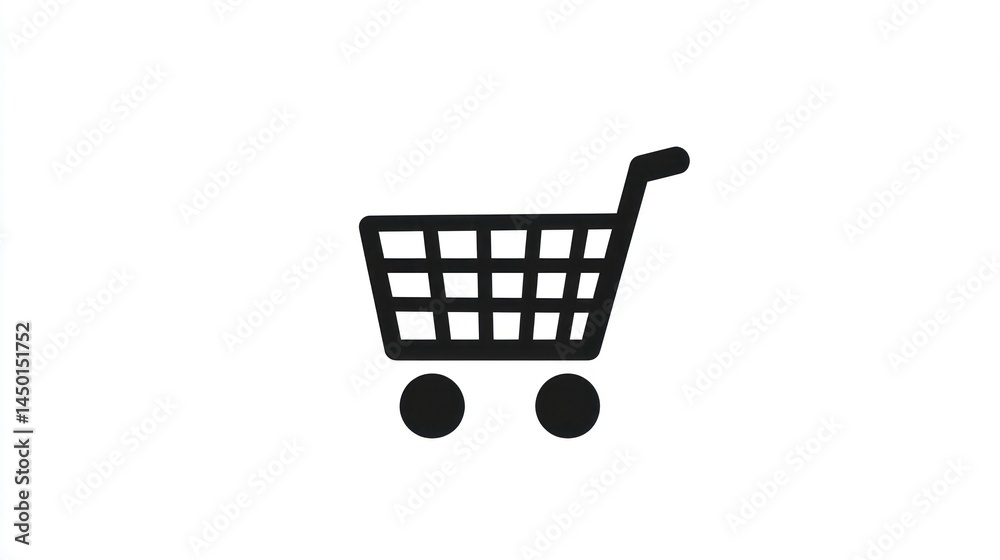 Simple shopping cart icon graphic, digital illustration, suitable for websites, apps, or documents Simple shopping cart icon graphic, digital illustration, suitable for websites, apps, or documents