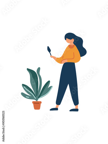 cleaning the house in cozy atmosphere