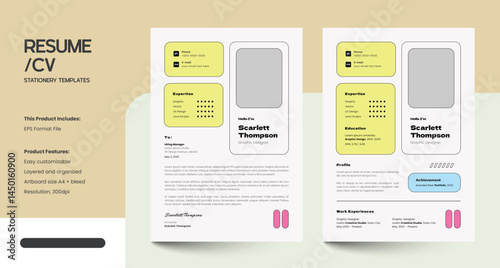 Minimalist CV Resume Design Template