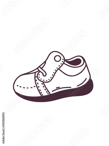 boot icon in funny cartoon style