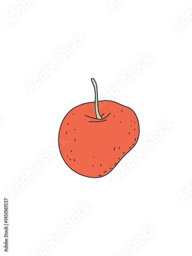 doodle apple, vector illustration