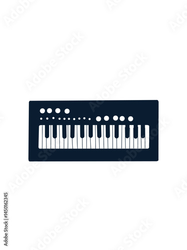 synthesizer vector in cartoon style