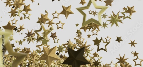 Fotografie Abstract background with many golden stars falling