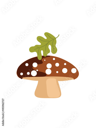 mushroom vector in cartoon style
