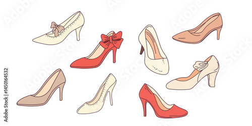 women’s heel shoes set