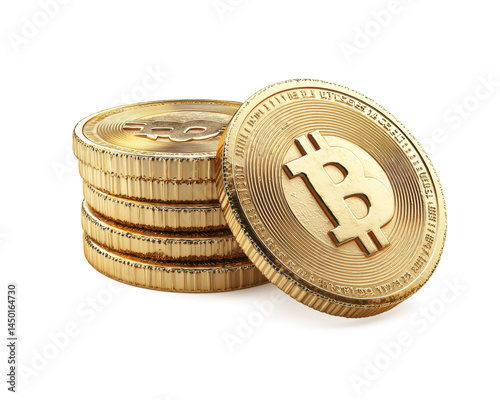 3D golden coin stack with dollar sign embossed, clean and minimal style, isolated on white, ideal for promotions, cashback, and discount ads