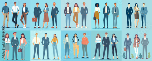 collection of business people character