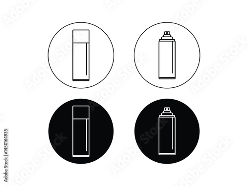 set of spray can symbol icon design vector isolated transparent background