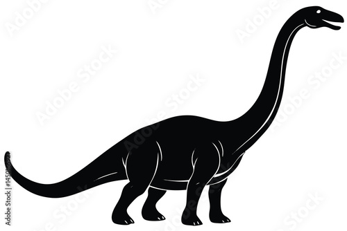 brachiosaurus silhouette vector illustration